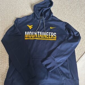 Nike West Virginia university mountaineers Therma-Fit Navy Hoodie